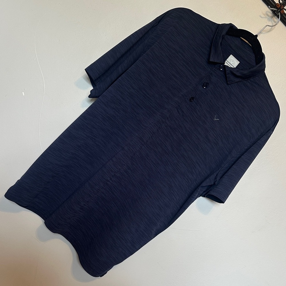 Callaway Blue Opti-Dri Size Large Mens Gold Polo